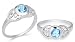 Round Cut London Blue Topaz Ring Sterling Silver
