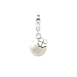 Charm " Kleeblatt auf Perle" 3D