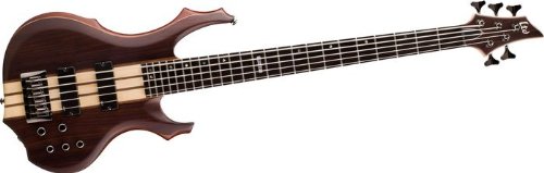 ESP LTD F-5E 5-String Bass Guitar Natural Satin