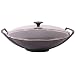 Le Creuset Cast Iron Wok with Glass Lid, Granite, 36 cm