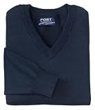 NEW Port Authority Signature - Fine-Gauge V-Neck Sweater Navy-L