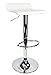 2 x Vinyl Air Lift Adjustable Swivel Bar Stools, -Pack of 2 (2002) (White)