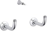 KOHLER K-101-CP Wall-Mount Adapter Kit, Polished Chrome [並行輸入品]