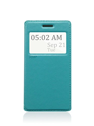 Roar [Noble View]- Ultra Fit Leather Folio Flip Wallet Stand View Case with Magnetic Flap for Sony XPERIA M2 S50H (Mint)