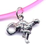 7 Pink Cheetah Ankle Bracelet Sterling Silver Jewelry