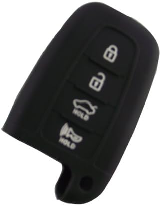 Black Remote Flip Key Holder FOB keyless entry transmitter silicone case cover For Kia Optima Forte Sorento Soul Sportage (No Key)