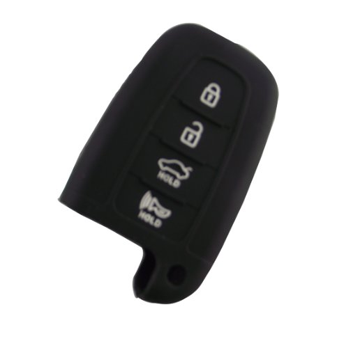 Black Remote Flip Key Holder FOB keyless entry transmitter silicone case cover For Kia Optima Forte Sorento Soul Sportage (No Key)