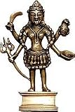 ShalinCraft Collectible Figurines Hindu Religious Statue Brass Sculpture of Goddess Kali 5.5 x 2.5 x 8
