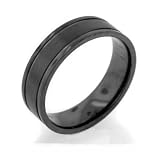 Mens Black Twilight Blackened Satin Finish Titanium Wedding Band Ring (Size 7,8,9,10,11,12,13,14,15)