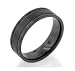 Mens Black Twilight Blackened Satin Finish Titanium Wedding Band Ring (Size 7,8,9,10,11,12,13,14,15)