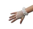 Nylon Tricot Sheer Mitt Glove with Pleated Ruffle