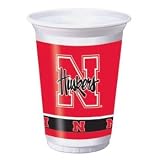 Nebraska Cornhuskers Plastic Cups 8 Per Pack