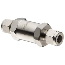 Parker C Series Stainless Steel 316 Check Valve, 0.33 psi Cracking Pressure, A-Lok Compression Fitting