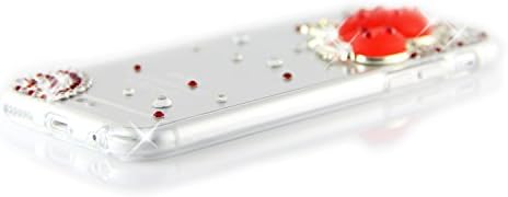 iPhone 6 Plus 5.5 Cases, HOHONG (TM) Bling Cases Cover Rhinestones Bling Loving Red Butterfly Angel Crystal Case for Apple iPhone 6 Plus