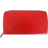 Cherry Red Plum Solid Colors Baekgaard Leather Brights Vivid Vibrant chic Genuine leather hold everything wallet