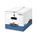 Bankers Box 00025 - Liberty Max Strength Storage Box, Letter/Legal, White/Blue 12/Ctn-FEL00025