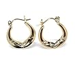 10K Solid Yellow Gold Shrimp Earrings Huggies
