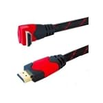Very High Quality 1080p 90 Degree (Right Angle) Hdmi Cable Lead 6 Ft Braided