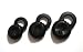 3 Small Medium Large Black Earbuds for Blueant T1 Q1 Z9 Z9i V1 Blue Ant Wireless Bluetooth Headset Ear Gel Bud Tip Gels Buds Tips Eargel Earbud Eartip Eargels Eartips Replacement Part Parts
