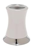 Steeltek Hampton Chrome and Ceramic Toothbrush Holder