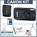 Canon PowerShot SD4000 IS Digital ELPH Camera Kit - Black - with 8GB SD Memory Card, Camera Case, Spare NB-6L Type Lithium-ion Battery, Table Top Tripod, USB 2.0 SD Card, EZ Digital Photography Guide