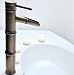 Single Handle Bathroom Bamboo Vessel Filler Faucet, Antique Brass