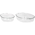 Pyrex Bakeware 2-Quart and 4-Quart Oval Roasters, Set of 2