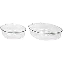Pyrex Bakeware 2-Quart and 4-Quart Oval Roasters, Set of 2