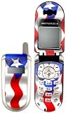 Puerto Rico Flag - Motorola V180 Cell Phone Protector Skin Decals - Faceplates
