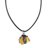 Chicago Blackhawks Official Logo 18" Leather Necklace