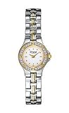 Caravelle Two-tone Crystal Bezel White Dial Women's Watch #45L75