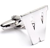 Letter W Initial Cufflinks Cuff Links Silver new