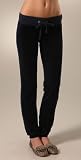 JUICY COUTURE Velour - Juicy Couture Basic Velour Elastic Hem Skinny Pants PECK Navy (2007 Arrival)