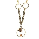 Calcite Necklace 08 Chain Cat Orange Gemstone Gold Crystal Healing 24