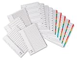 Concord Commercial Index Mylar-reinforced Europunched 20-Part A-Z Clear Tabs A4 White Ref 08601