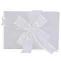 Satin Lamour Guest Book - White