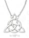 Sterling Silver 18 Inch Triangle Celtic Cable Chain Necklace - Italian