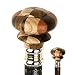 ROYAL CANES Mad Hatter Multi Wood Knob Handle Walking Stick With Wenge Wood Shaft and Two Tone Collar