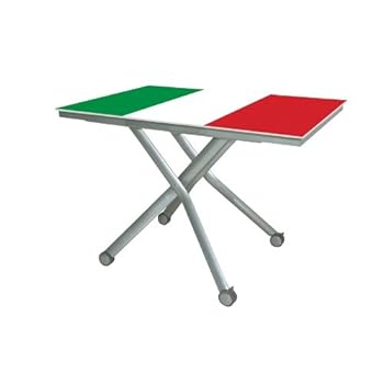 Table basse réglable repas sérigraphié 120 cm Play Drapeau Italien Id'Clik