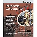 Inkpress Watercolor Linen - Texture Matte Archival Cotton Rag Inkjet Paper - 15mil - 250gsm - 11x17 - 25 Sheets