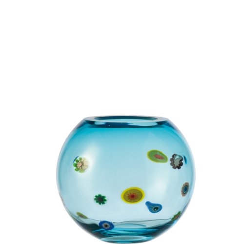 Leonardo 059041 Kugelvase Millefiori 14 cm, blau Preisvergleich