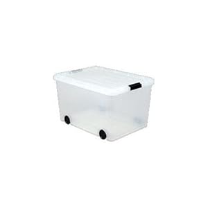 clear plastic storage bins with wheels