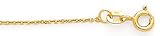 14K Yellow Gold 1.0MM CABLE PENDANT CHAIN 16"
