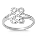 Hearts Infinity Fusion Ring Sterling Silver 925