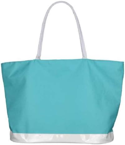 Solid Color Oversized Beach Tote Bag Blue