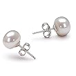 White 7-8mm AA Freshwater Pearl Earring Set