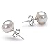 PearlsOnly White 7-8mm AA Freshwater Pearl Earring Set-Sterling-Silver-Posts