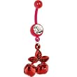 Bioplast Red Cherries Dangle Belly Ring