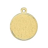 Engravable Florentined Round Disc Charm