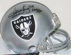 Howie Long Signed Oakland Raiders Riddell Replica Mini Helmet